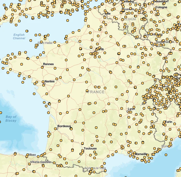 Stations mesures FR